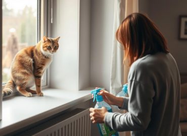 Jak bezpiecznie sprzątać mieszkanie z kotem?