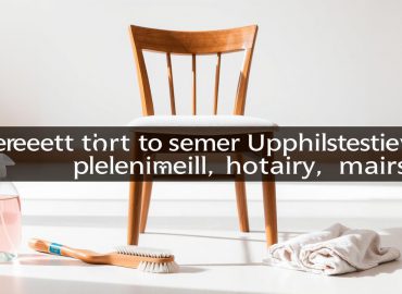 Skuteczne sposoby na czyszczenie tapicerki krzeseł